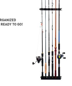 Fishing WV2 Vertical 6-Rod Rack Fishing Pole Holder Rod Holders Wall Mount Modular for Garage