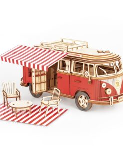New 3D car wooden Volkswagen T1 camper truck puzzle handmade DIY wooden assembled model car toy boy female gift 21001