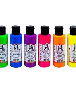 Südor Monalisa Multi Acrylic Paint, 6 x 70 Ml, 6 Neon Fluorescent Colour / Set, Pigment for Artists Ceramic Stone Wall, All